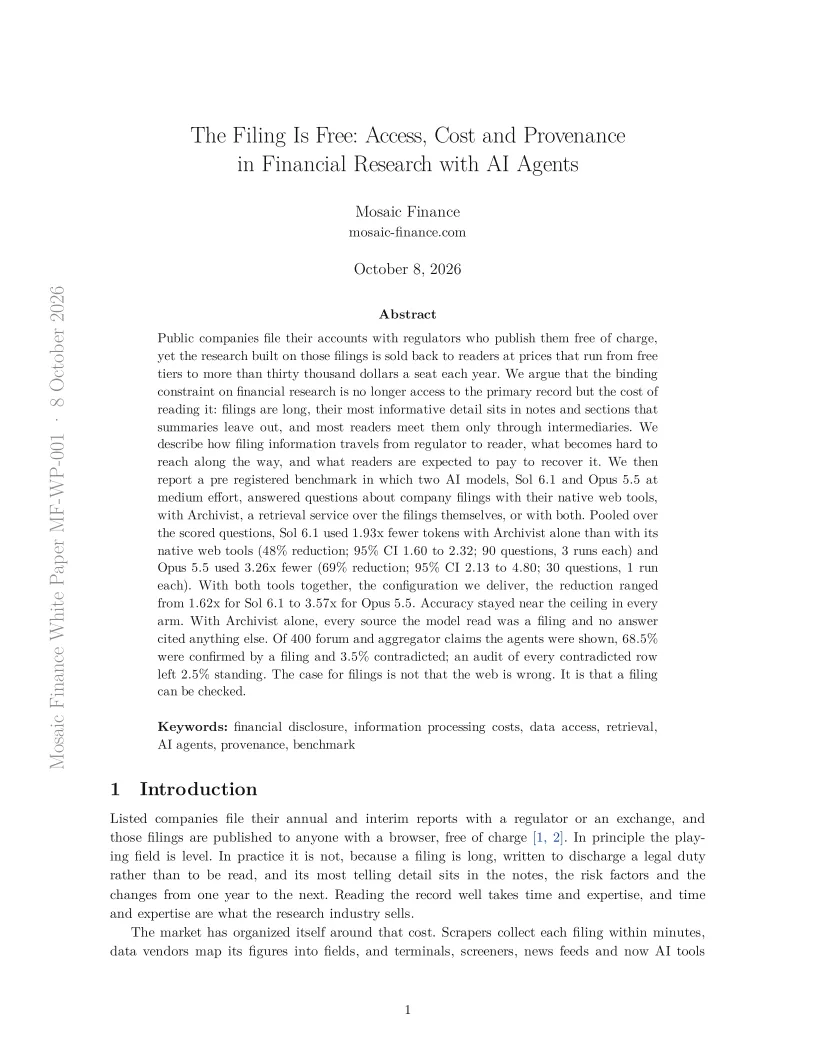 First page of the white paper